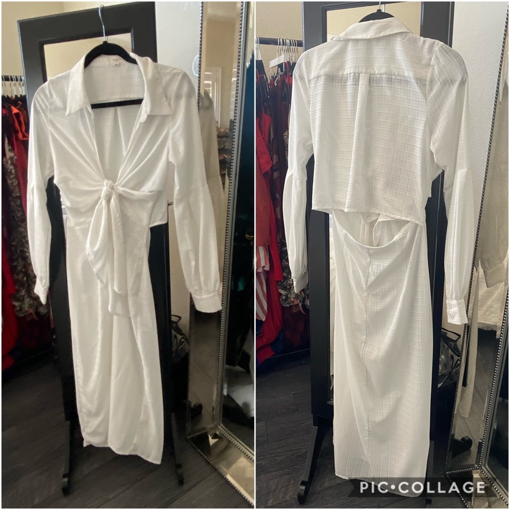 White long sleeve dress